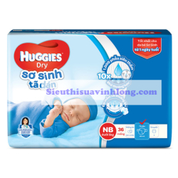 BỈM - TÃ DÁN SƠ SINH HUGGIES SIZE NB - 36 MIẾNG (CHO BÉ DƯỚI 5KG)