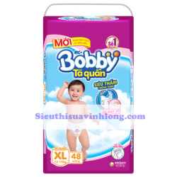 BỈM - TÃ QUẦN BOBBY SIZE XL - 48 MIẾNG (CHO BÉ 12 - 17KG)