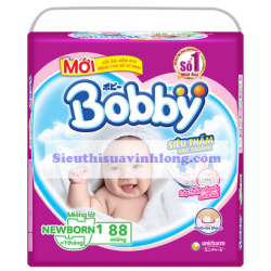 MIẾNG LÓT BOBBY NEWBORN 1 - 88 MIẾNG (DƯỚI 1 THÁNG TUỔI)