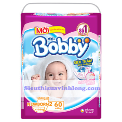 MIẾNG LÓT BOBBY NEWBORN 2 - 60 MIẾNG (CHO BÉ TRÊN 1 THÁNG)